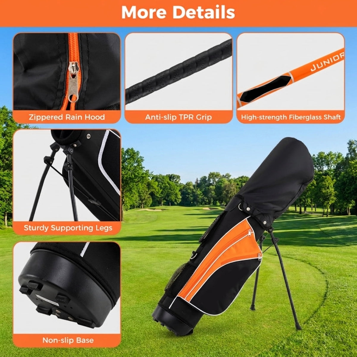 Airfind Complete Golf Club Set with 9 Pieces and Graphite Shafts plus TPR Grips and 3 Headcovers with Expanded Sweet Spot Irons, Yellow