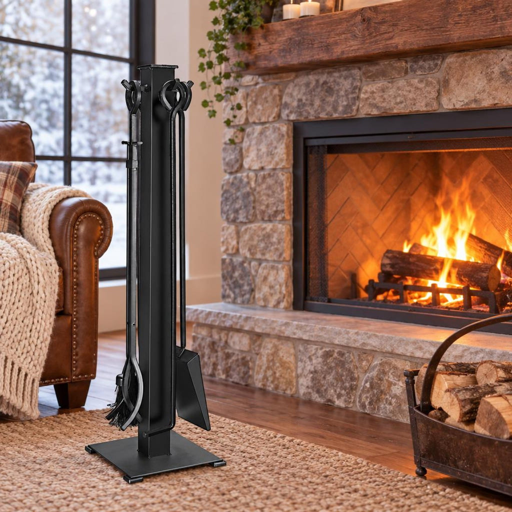 Airfind 5 Pieces Fireplace Iron Fire Place Tool Set, The, Made From Durable Solid Steel for Everyday Use with Practical Configuration, Unspecified