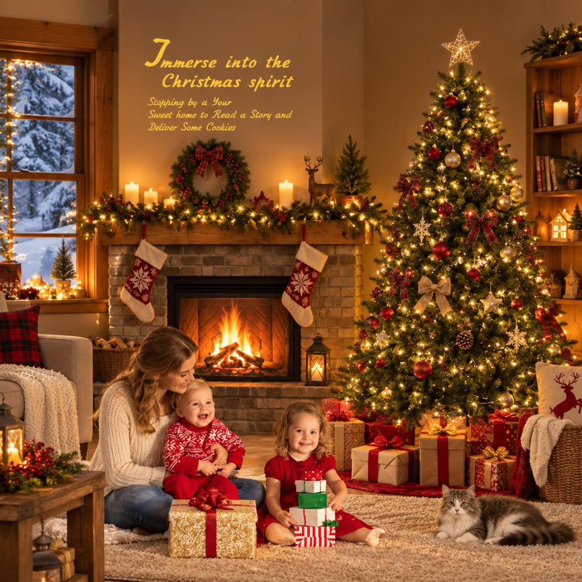Airfind Artificial Premium Hinged Christmas Tree-7 ft, PVC Frame, 0.9in x 1.6in x 2in Footprint, Green Adapter: UL-certified