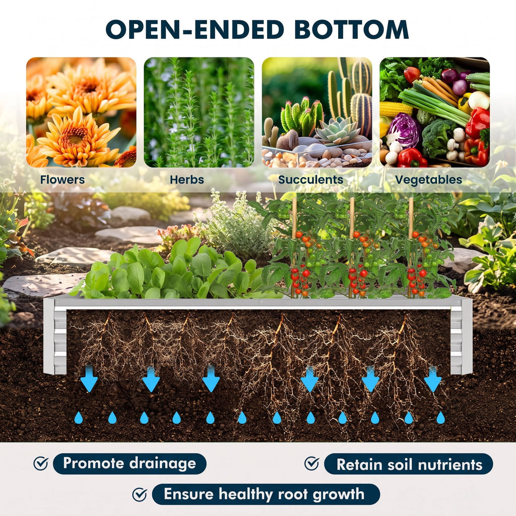 Airfind 6 x 3 x 3 Feet Galvanized Raised Garden Bed with Greenhouse, Galvanized Steel Metal PVC Frame, Green