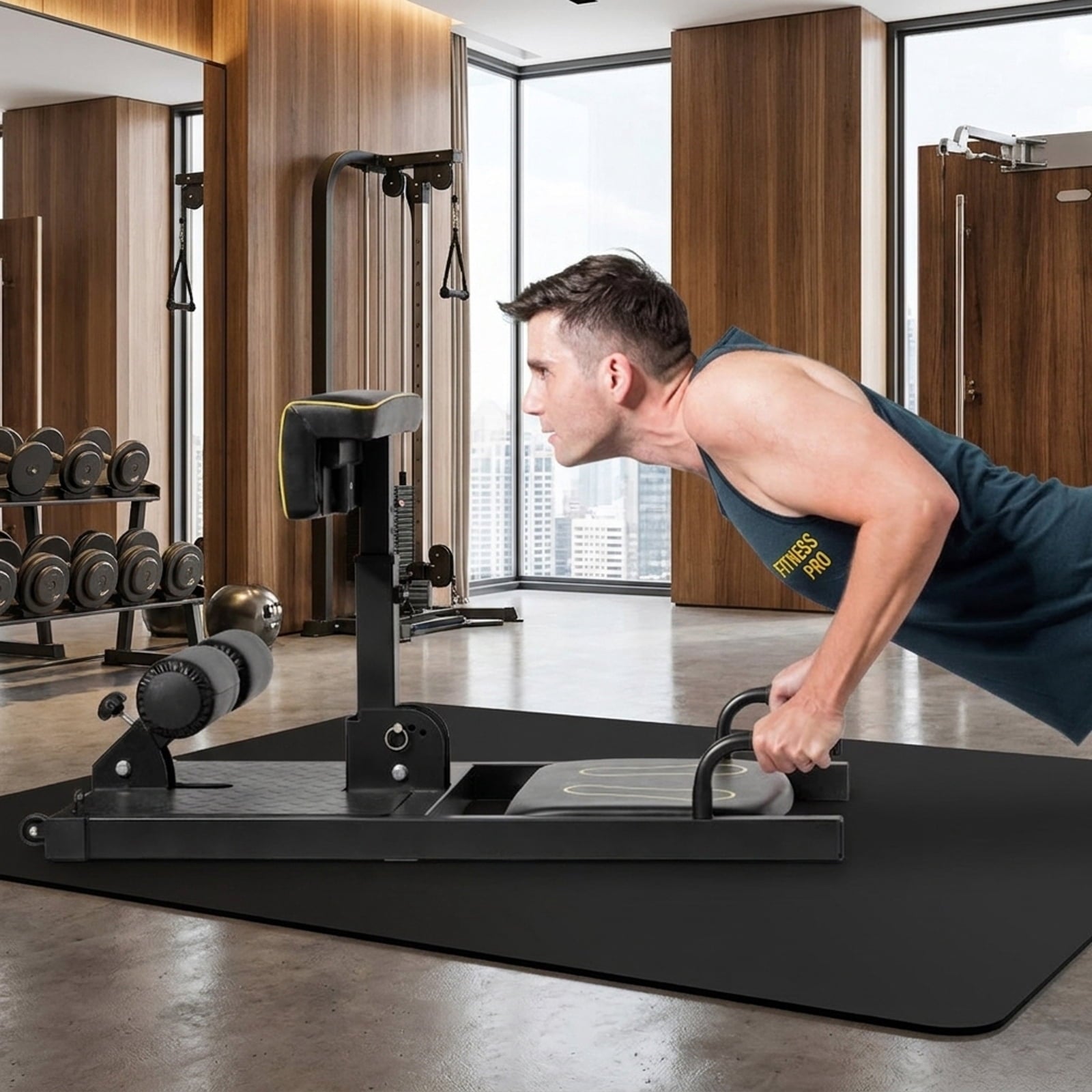 Airfind 8-in-1 Multifunction Squat Home Gym Station, Black