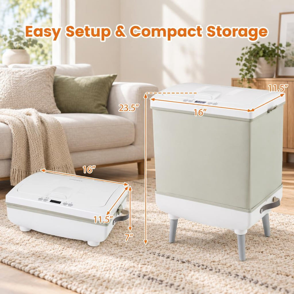 Airfind 35L Large Towel Warmer with Heating and Drying Modes for Bathroom, ABS Frame, 16 x 11.5 x 23.5 Footprint, Beige