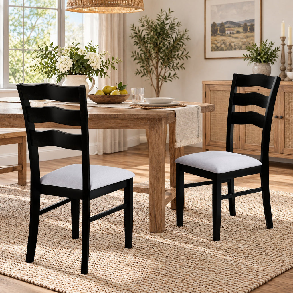 Airfind Farmhouse Dining Chairs Set of 2 Modern Kitchen Chairs with Elegant Hollowed backrest, Chair 330 lbs Capacity, 18 x 23 x 39 Footprint