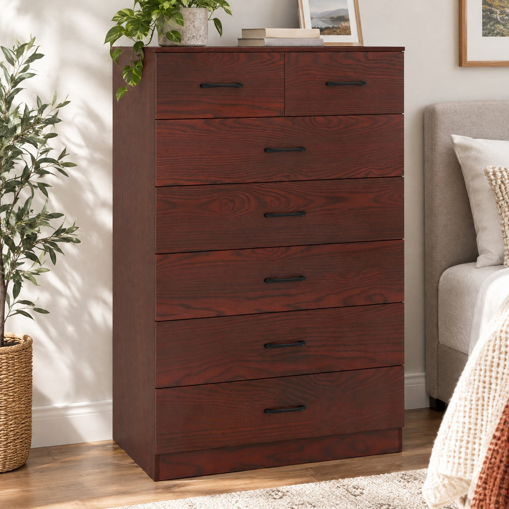 Airfind Wooden Chest of Drawers with Anti, 66 lbs Capacity, Engineered Wood MDF Frame, 32 x 18 x 48 Footprint, White