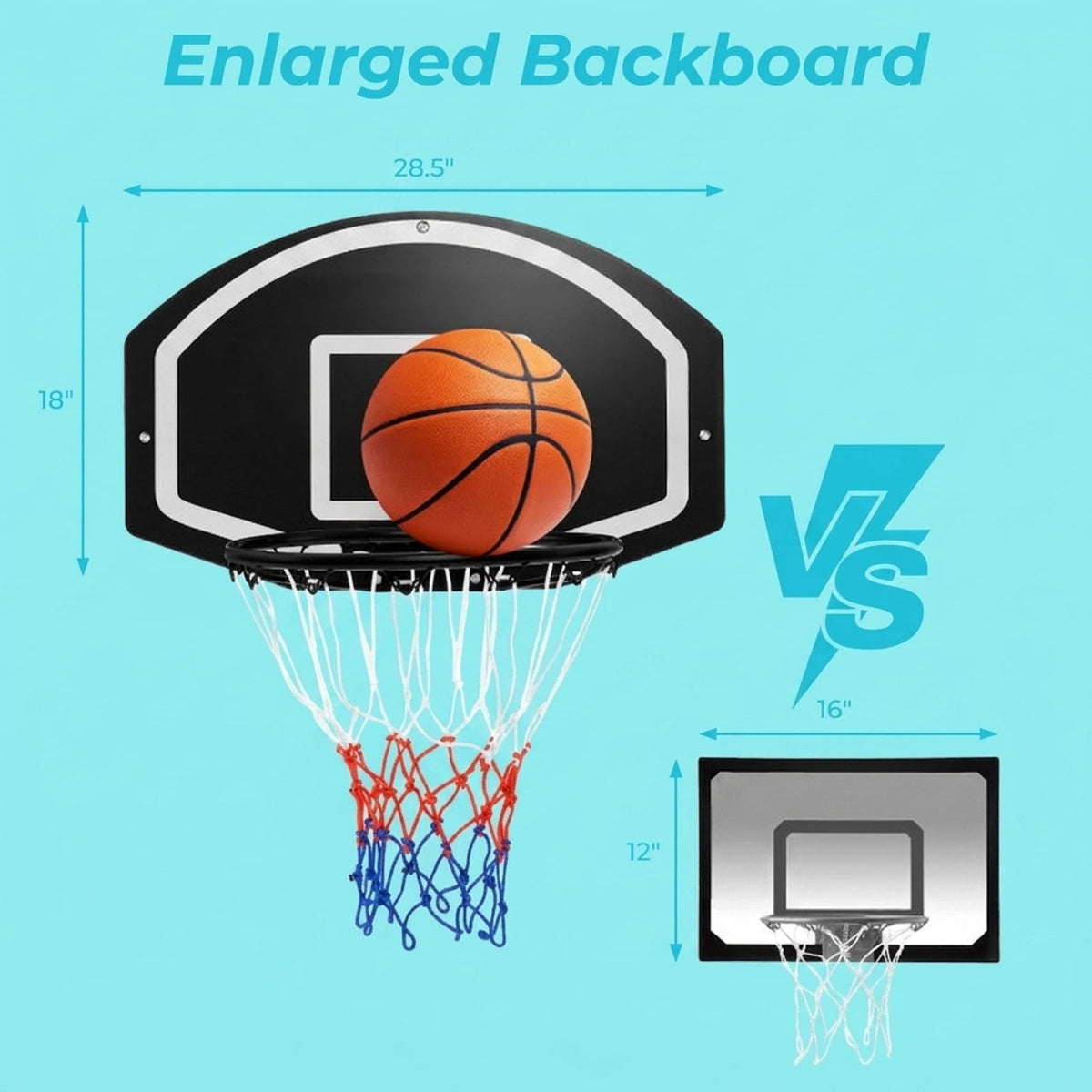 Airfind Wall Mounted Basketball Hoop for Kids and Family Backyard Play with Weatherproof Metal Frame and Transport Wheels for Garage Driveway Pickup Games, Black