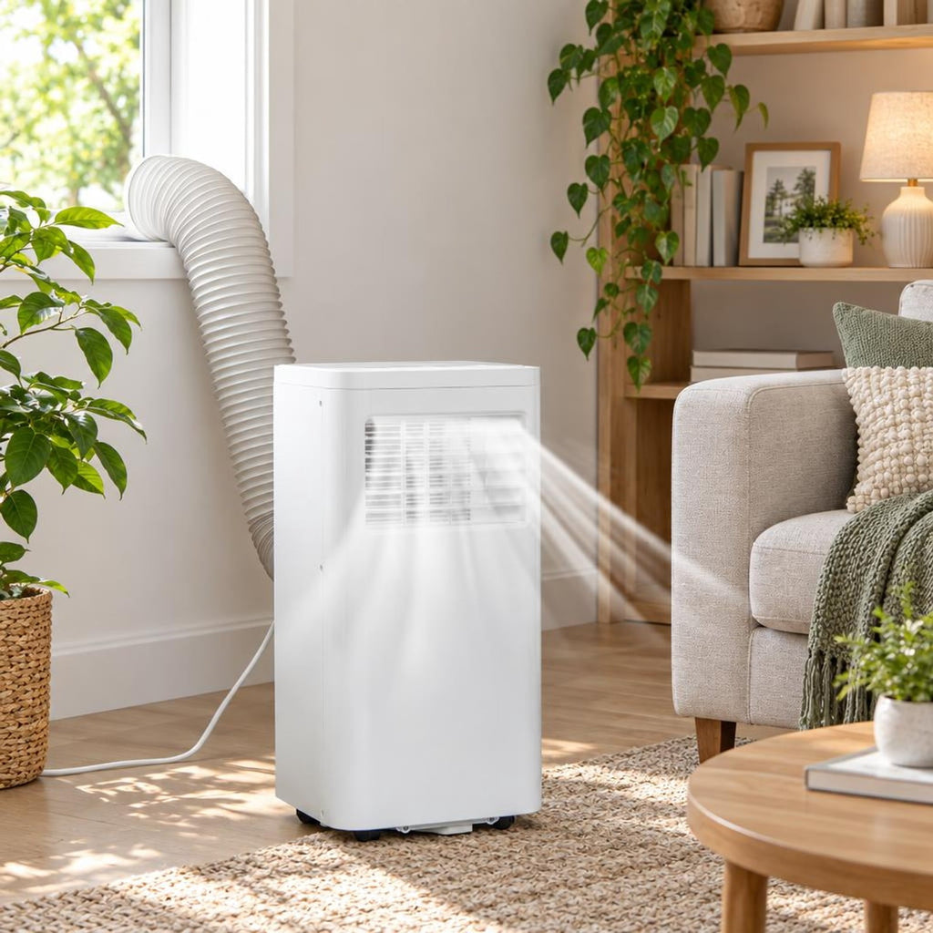 Airfind 10000 BTU (ASHRAE) 6000 BTU (SACC) Portable Air Conditioner with Dehumidifier and Fan Modes, Remote Control, Cools up to 350 Sq.Ft, White