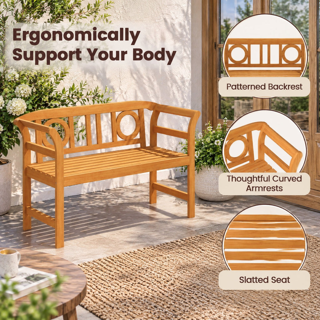 Airfind Acacia Wood 2, 800 lbs Capacity, Acacia Wood Frame, 47 × 20 × 31 Footprint, Wood, Reinforced crossbar for additional stability