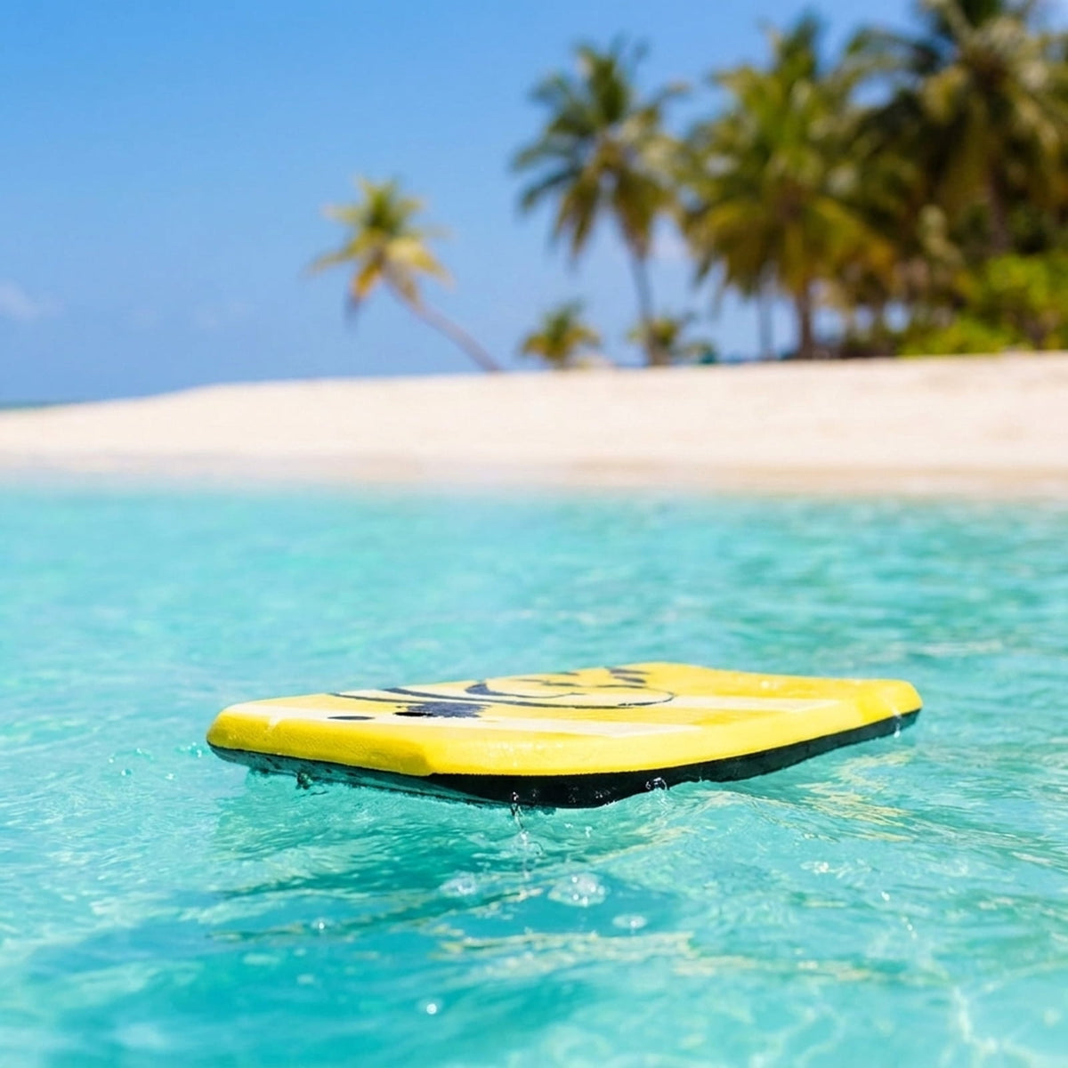 Airfind 41 Inch Yellow Surfing Bodyboard for Adults ¡ª XPE Deck, EPS Core, HDPE Slick Bottom, Crescent Tail, Wrist Leash Included