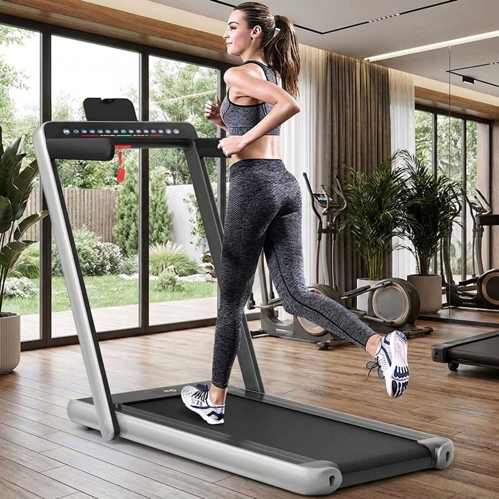 Airfind 2-in-1 Walk-to-Run Folding Treadmill, Silver