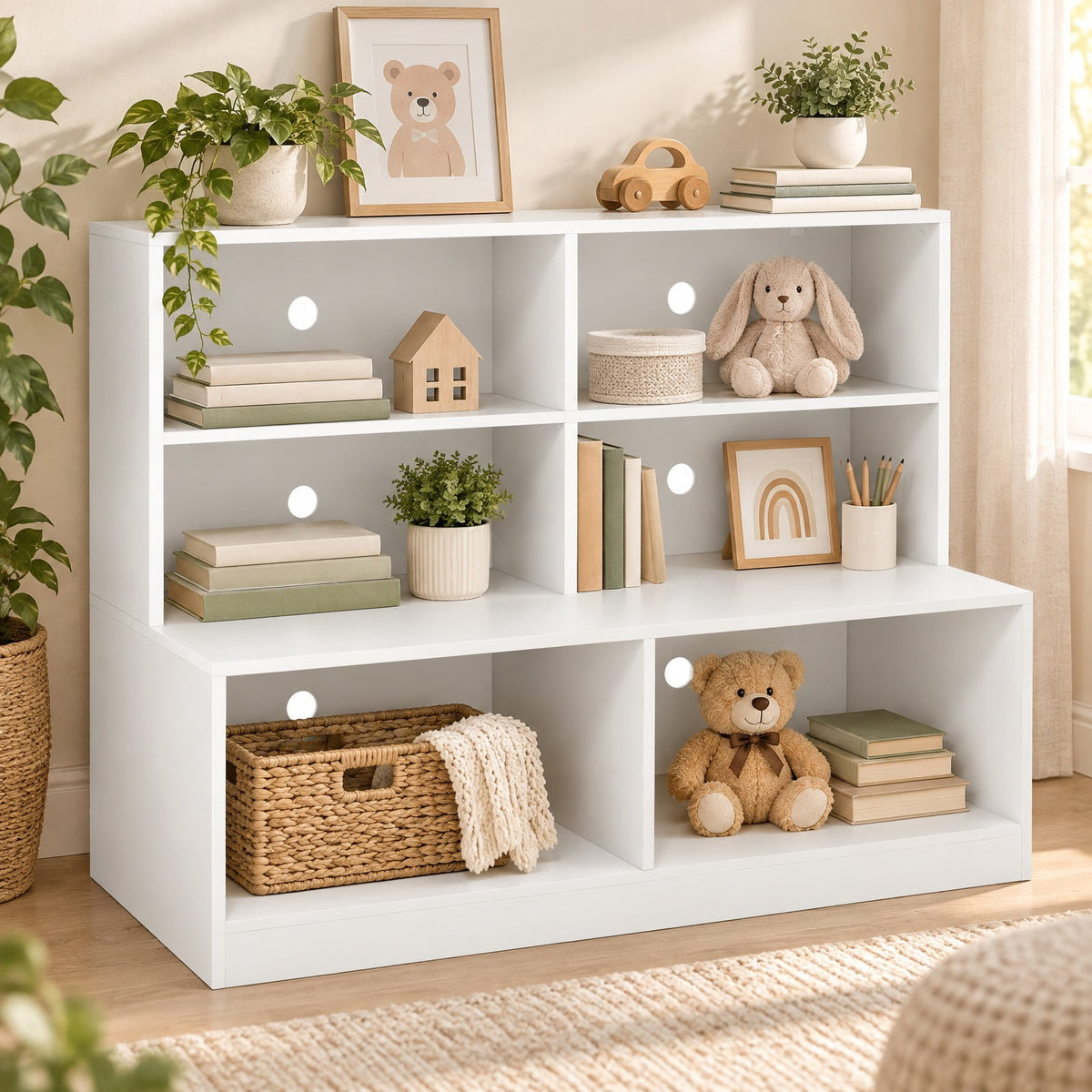 Airfind Entryway Shoe Cabinet with 2 Anti-tipping Kits, 110 lbs Capacity, MDF Frame, 47 x 19.5 x 35.5 Depth of Top Shelf 10 Footprint, White