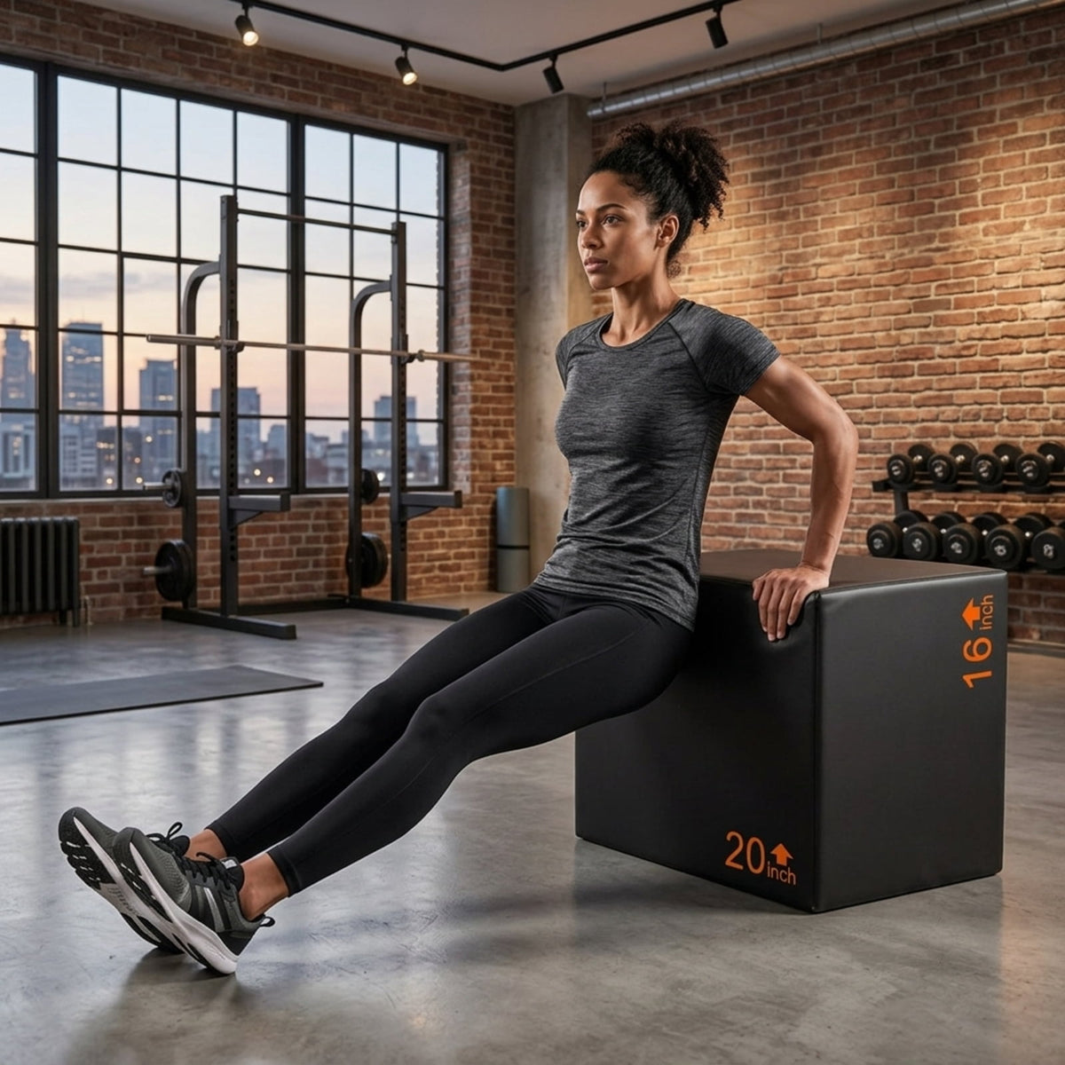Airfind 3 in 1 Foam Plyometric Box with 3 Adjustable Heights and Non Slip PU Cover for Home Gym Jump Training and Plyo Box Workouts, Black