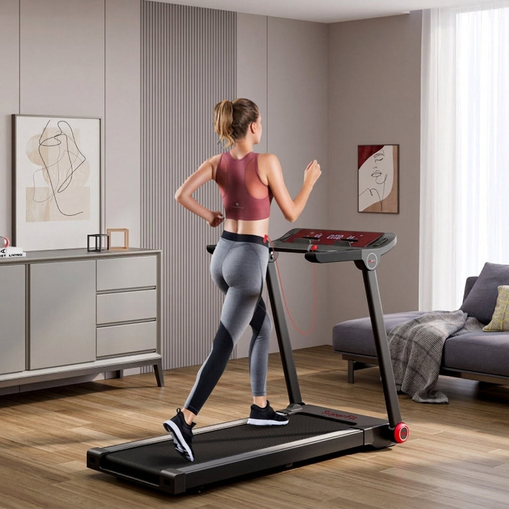 Airfind 3.75HP Folding Cardio Treadmill, Black