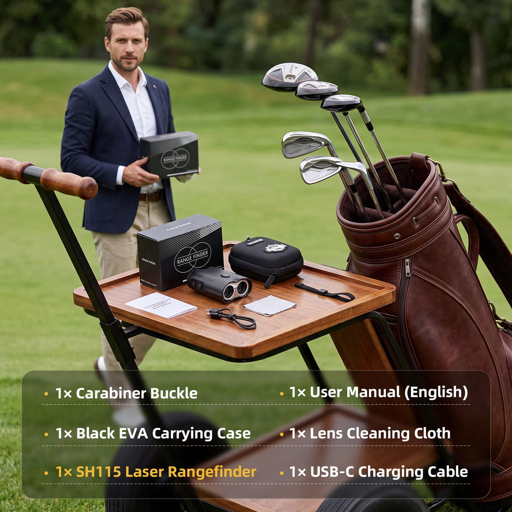 Airfind Golf Rangefinder with Slope, 1200 Yards Laser Range Finder for Golf and Hunting with 7X Magnification, Flag Lock Vibration and Rechargeable Magnetic Mount
