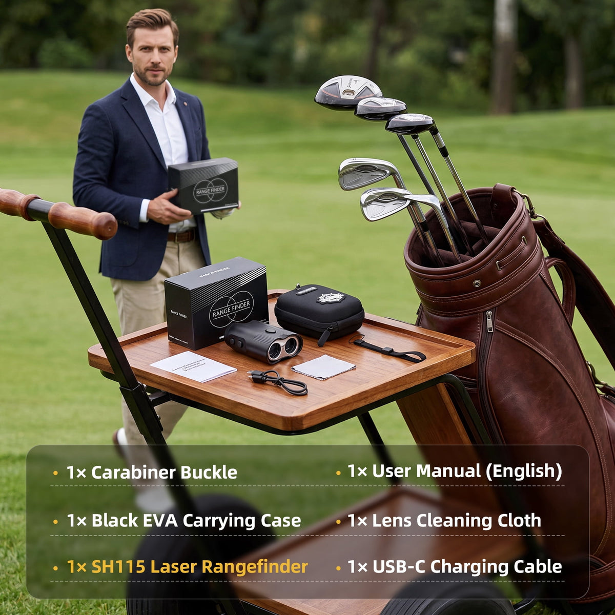Airfind Golf Rangefinder with Slope, 1200 Yards Laser Range Finder for Golf and Hunting with 7X Magnification, Flag Lock Vibration and Rechargeable Magnetic Mount