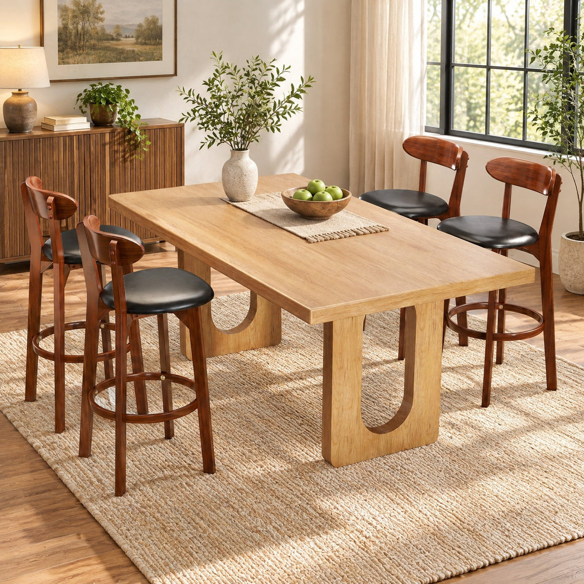 Airfind Set of 2 29 Inch Modern Armless Upholstered Cushioned Seat Island Dining Chairs for Kitchen, 275 lbs Capacity, 16.5 x 19 x 40 Footprint