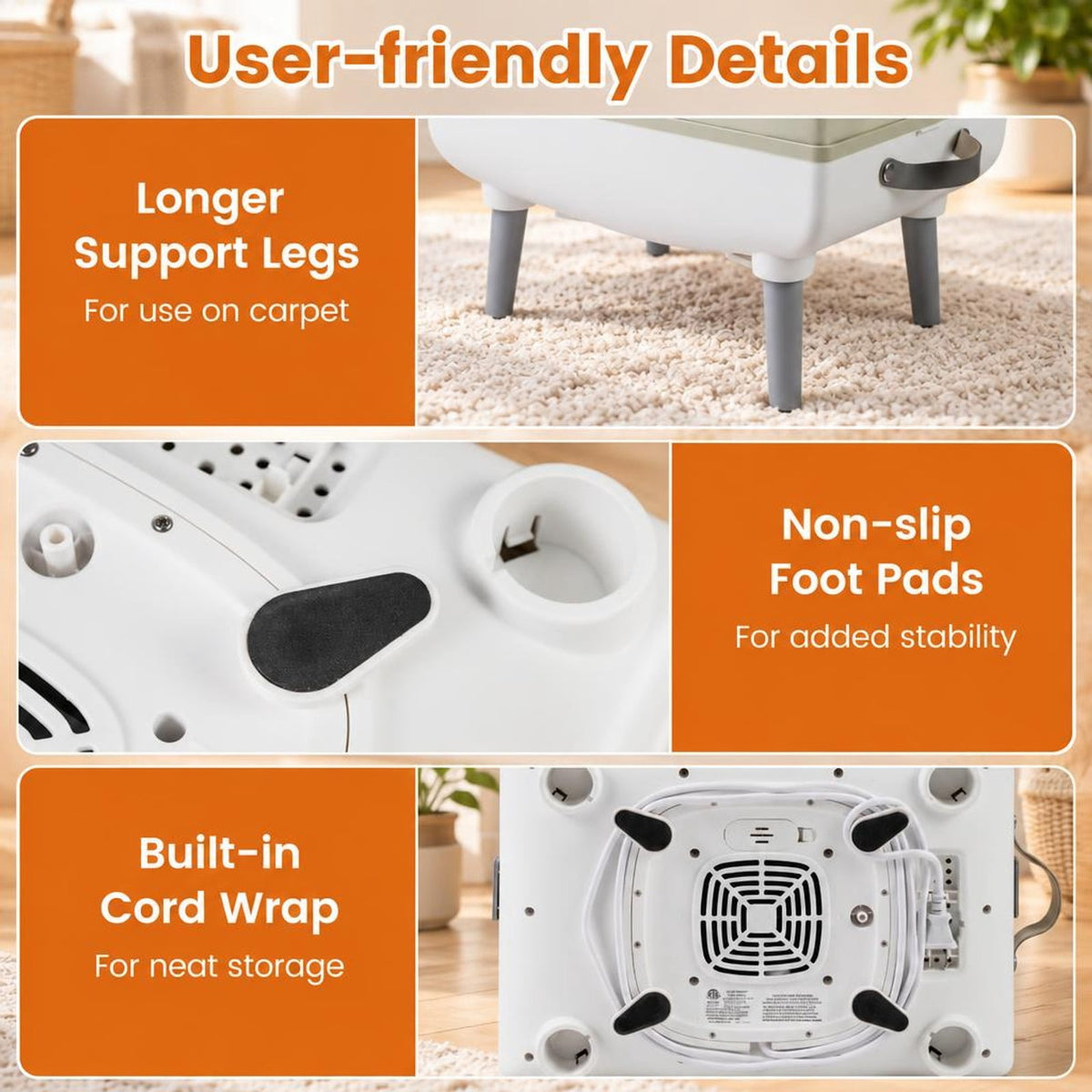 Airfind 35L Large Towel Warmer with Heating and Drying Modes for Bathroom, ABS Frame, 16 x 11.5 x 23.5 Footprint, Beige