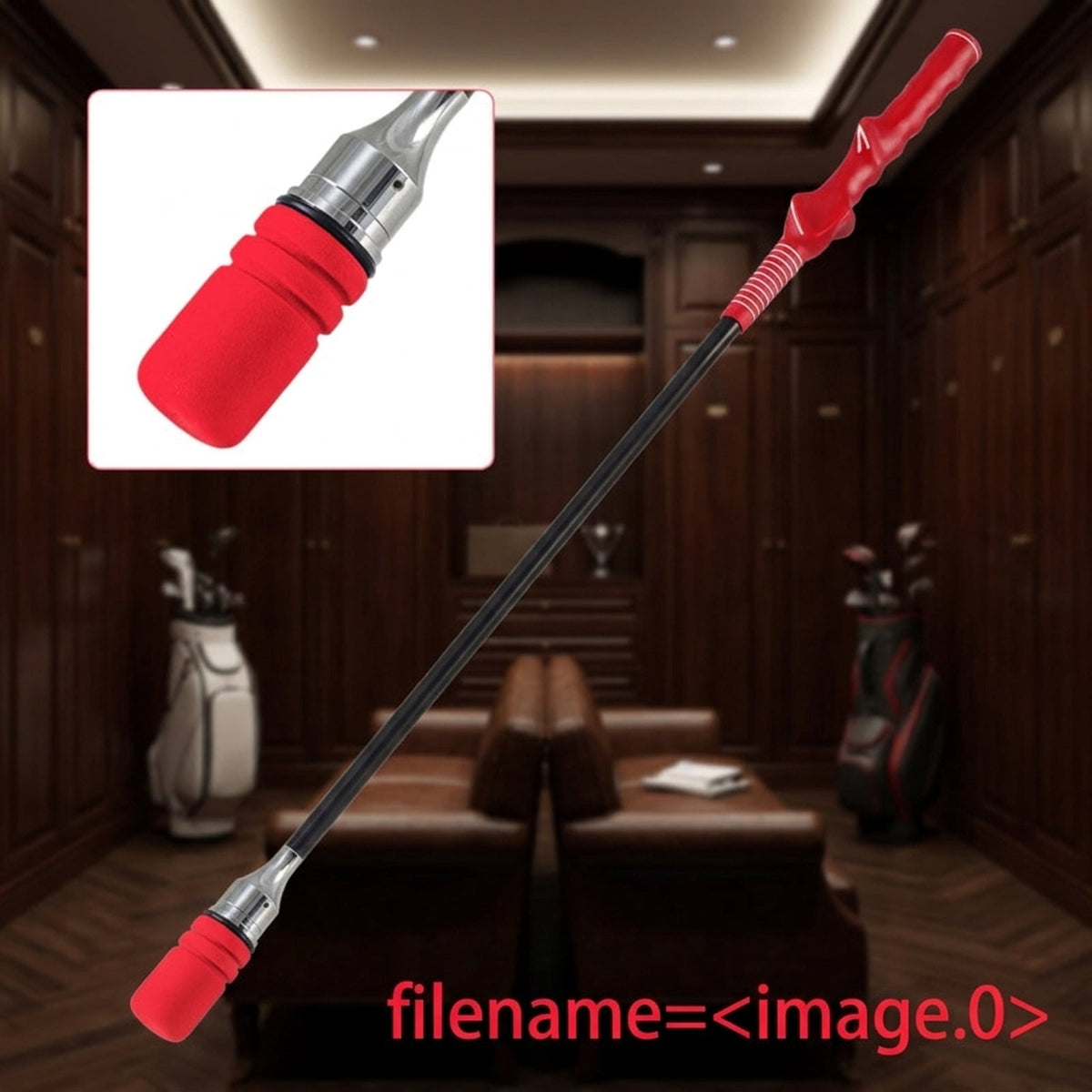 Airfind Golf Swing Trainer Click Stick with Weighted Head and Flexible Fiberglass Shaft plus Foam Headcover for Speed Flexibility and Balance, Red
