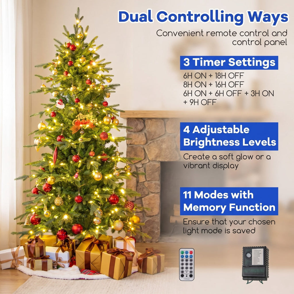 Airfind 6 Feet Pre, PVC PE Metal Tree Height 6 ft Tree Width 3.6 ft Frame, White, Diameter of the Metal Base 20 Inch