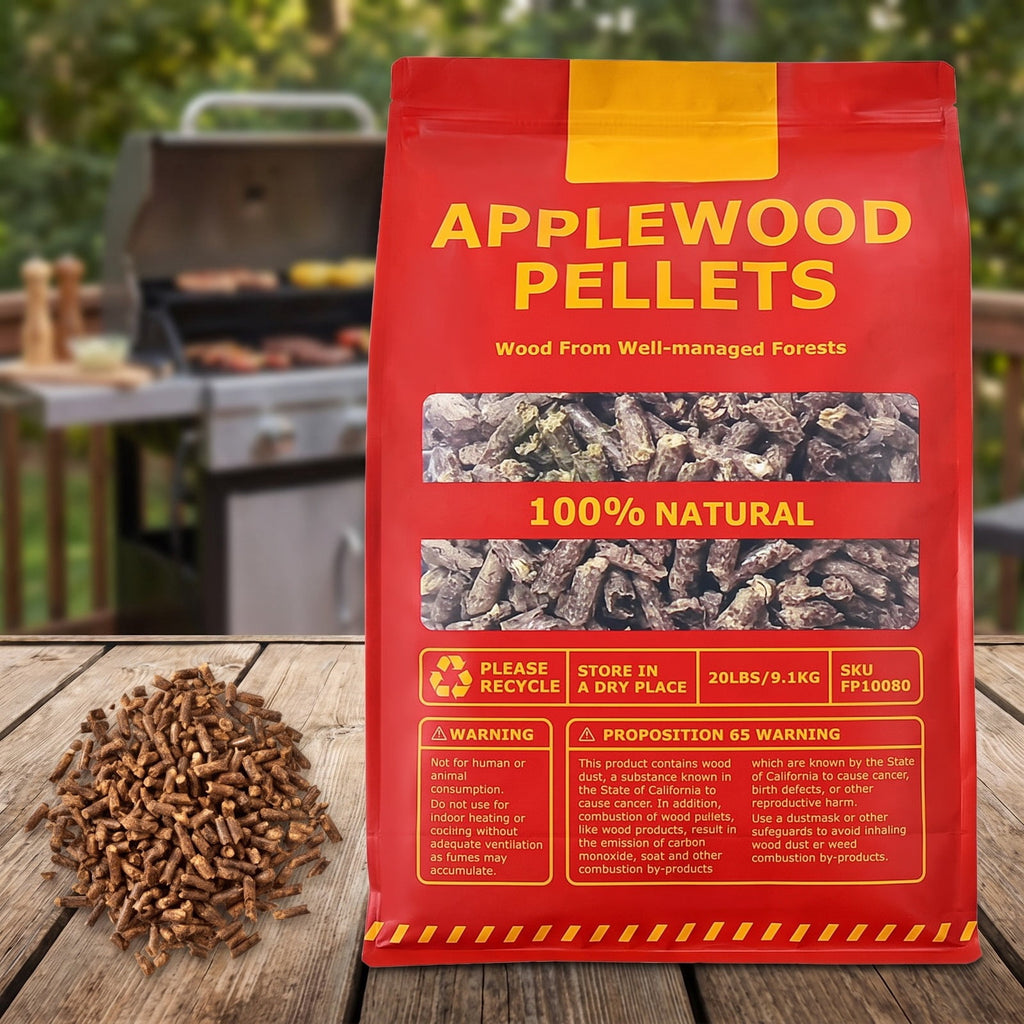 Airfind 20 Pounds Apple Wood Pellets 100% All-Natural for Pellet Grills, Applewood Frame, 13 x 5 x 20 Footprint