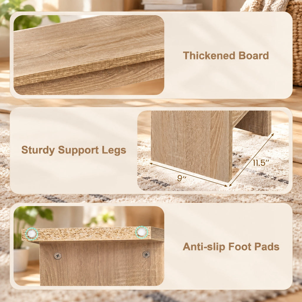 Airfind 71 Inches Long Console Table with Storage for Hallway, 135 lbs Capacity, Engineered Wood Frame, 71 Inch x 12 Inch x 34 Inch Footprint, Natural