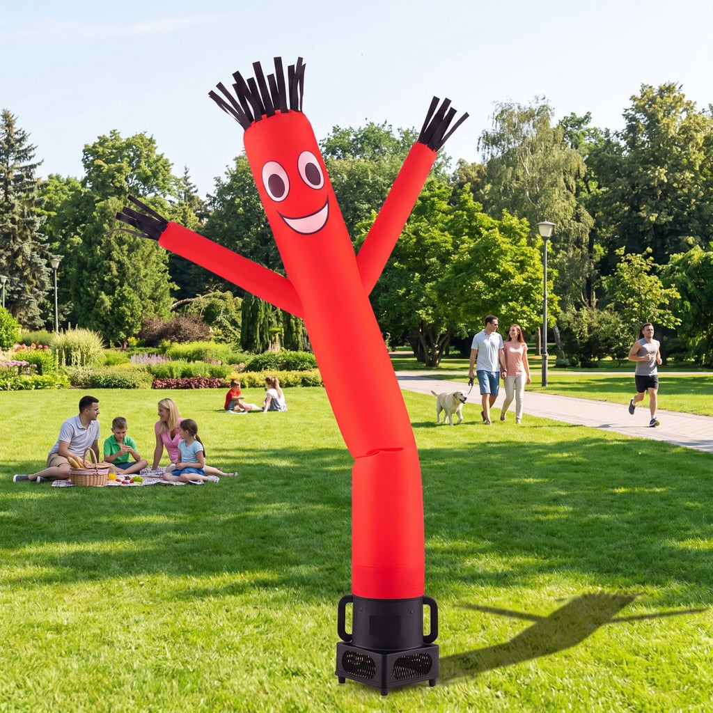 Airfind 7 FT Inflatable Tube Man with Blower for Outdoor Business Promotion Store, PP Aluminum Polyester Fabric Overall Height 7 ft Blower Frame