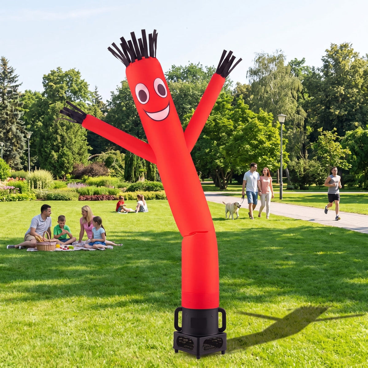 Airfind 7 FT Inflatable Tube Man with Blower for Outdoor Business Promotion Store, PP Aluminum Polyester Fabric Overall Height 7 ft Blower Frame