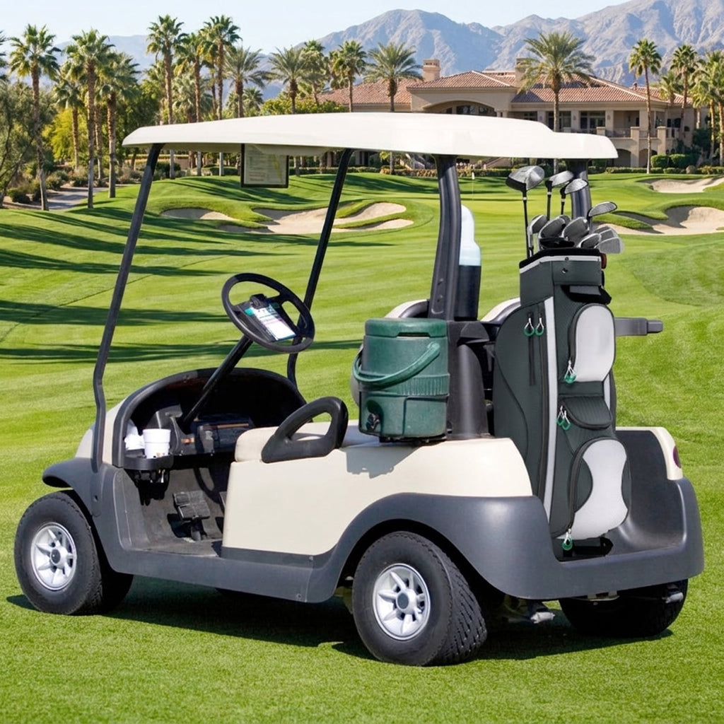 Airfind Ultra-Light 14-Way Cart Bag with Cooler Bag, 7 Pockets and Rain Hood, Gray