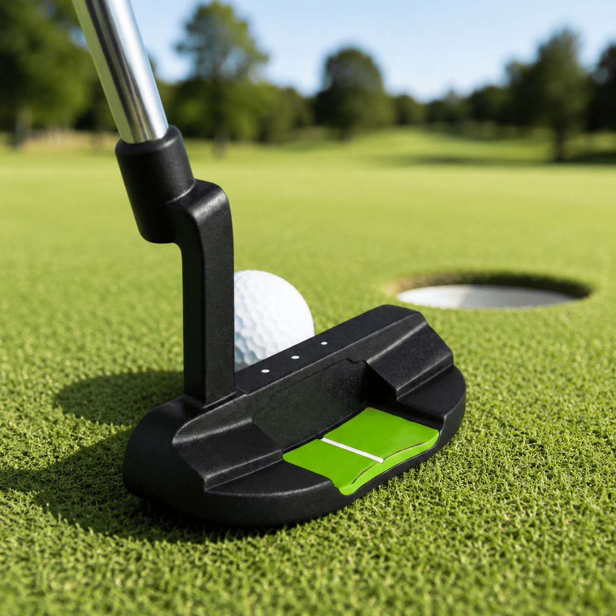 Airfind Junior Mallet Putter Golf Club for Kids 8-10 Years Old, Lightweight Zinc Alloy Head with Alignment Aid, Non-Slip Rubber Grip and Headcover, Right-Handed, Green