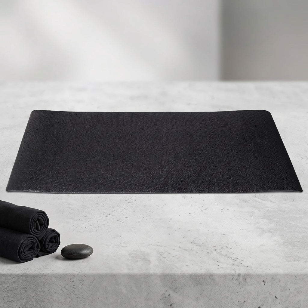 Airfind 47 Inch Long Thicken PVC Equipment Mat for Treadmill and Exercise Bike to Protect Home and Gym Wood Floors, Black