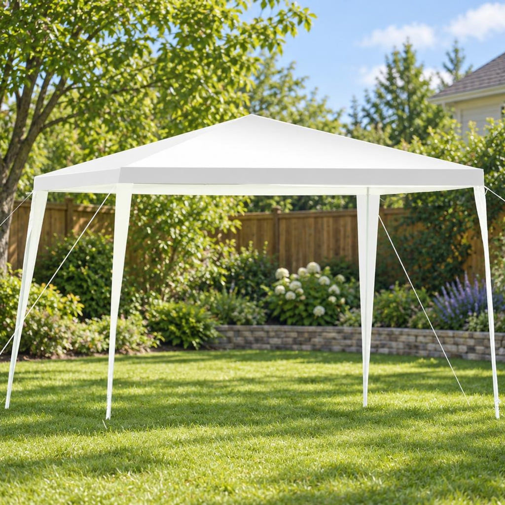 Airfind 10 x 10 Feet Outdoor Wedding Canopy Tent for Backyard, Polyethylene fabrics Frame: Powder coated steel Frame, 10 x 10 x 8.5 Footprint