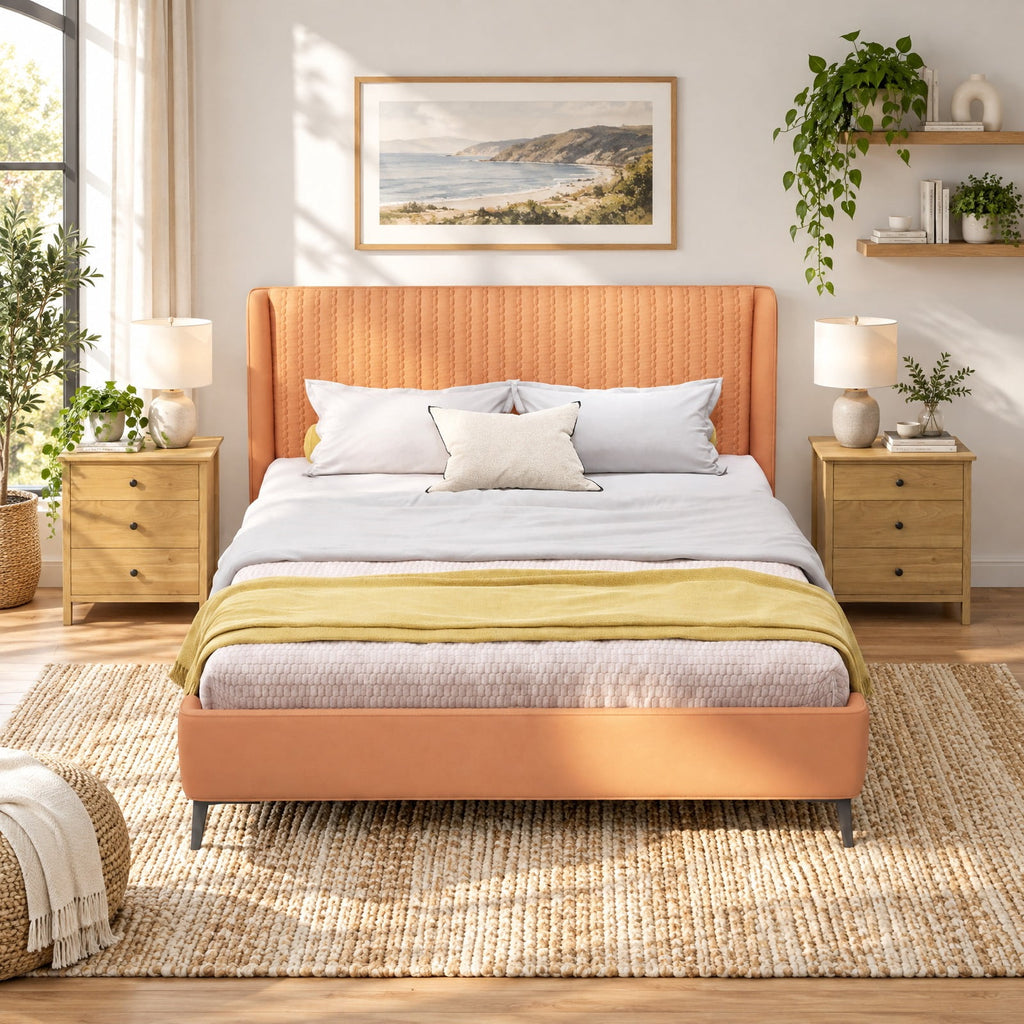 Airfind 3-Drawer Wooden Nightstand Modern Bedside Table, 135 lbs Capacity, MDF Engineered Wood Frame, 22in x 18in x 26in Bottom Clearance 4in Footprint
