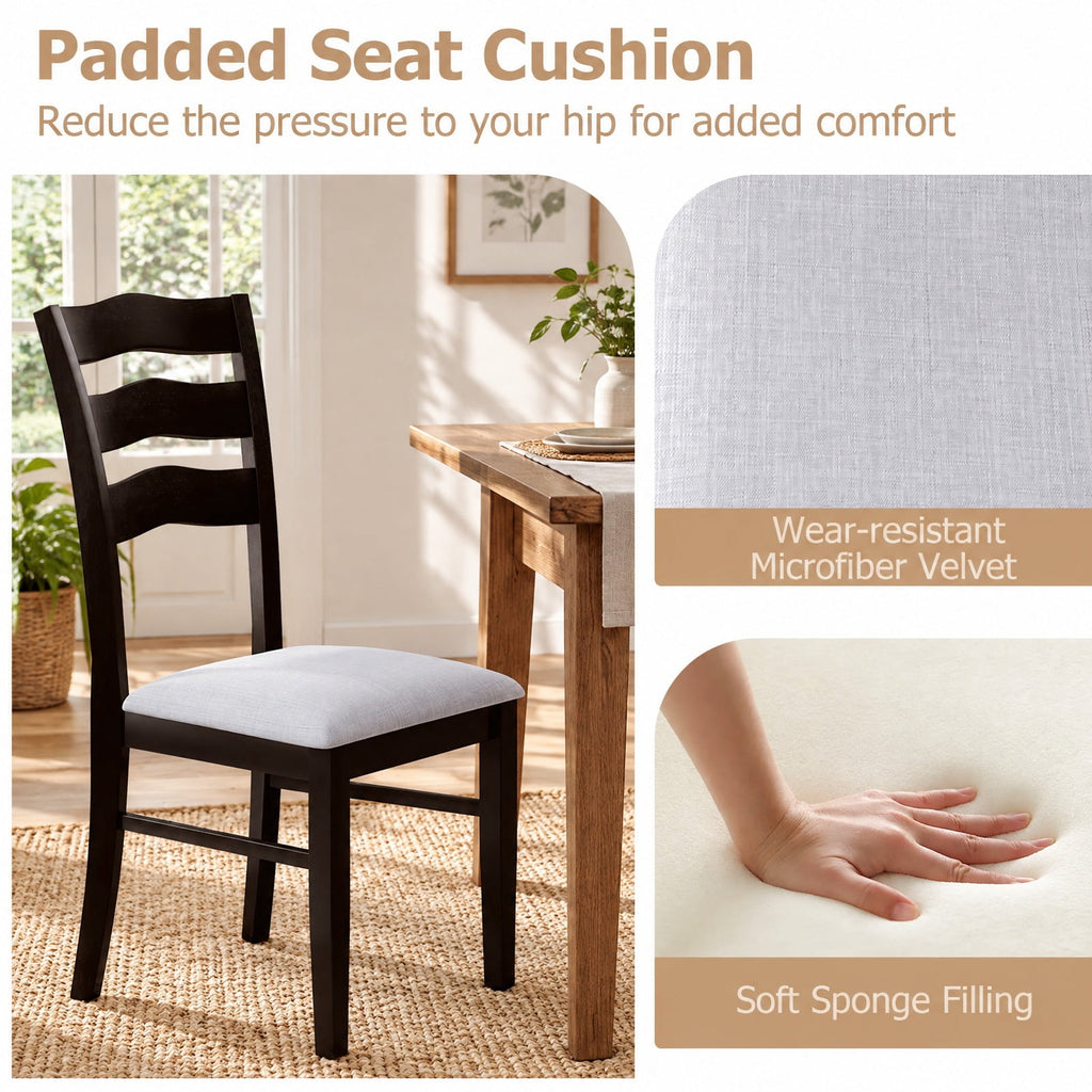 Airfind Farmhouse Dining Chairs Set of 2 Modern Kitchen Chairs with Elegant Hollowed backrest, Chair 330 lbs Capacity, 18 x 23 x 39 Footprint