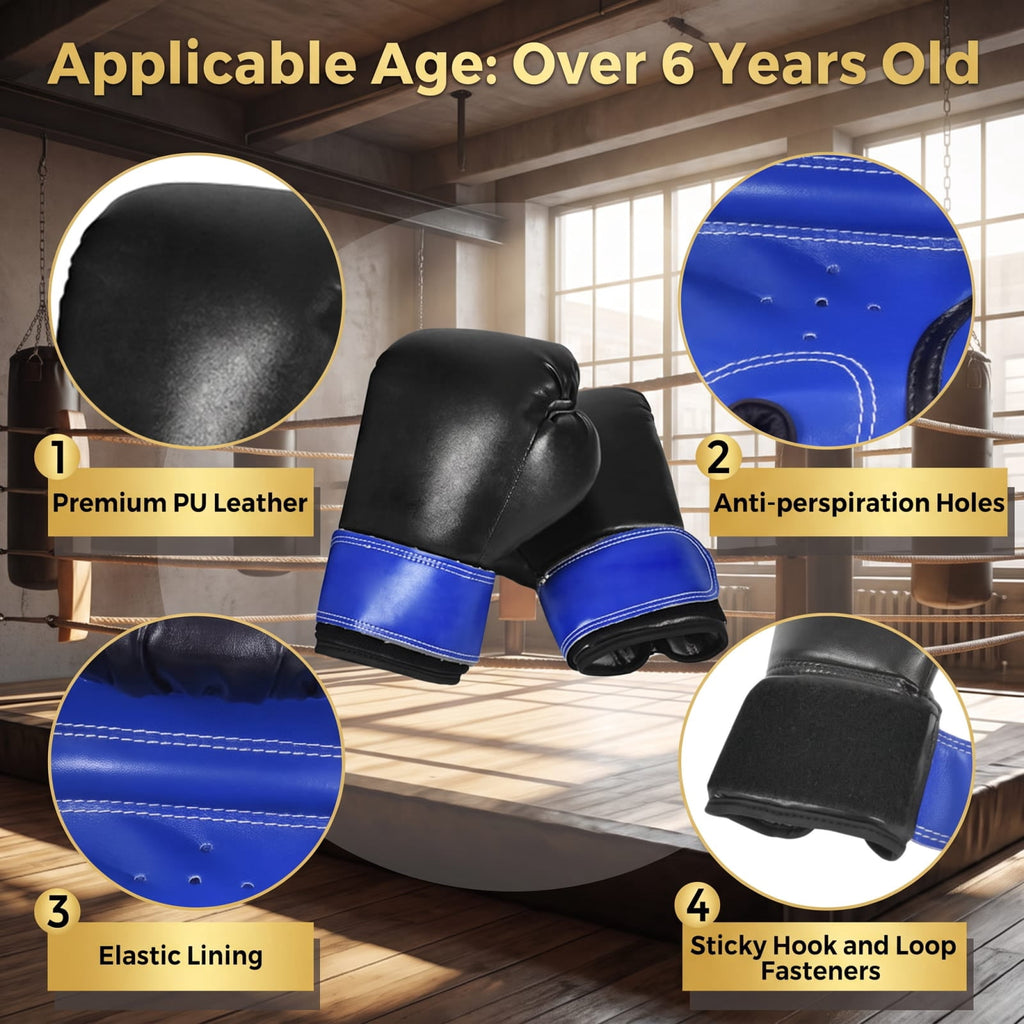 Airfind 2 Foot Kids Hanging Punching Bag Boxing Set with Gloves Skipping Rope and Rucksack for Junior Home Training, Black