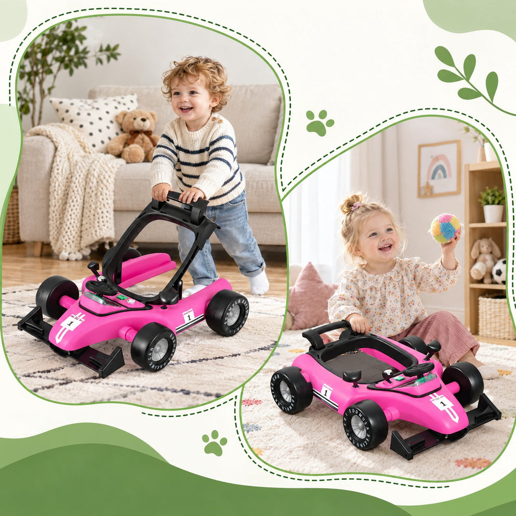 Airfind 4-in-1 Foldable Activity Push Walker with Adjustable Height, 25 lbs Capacity, PP polyester sponge Frame, 29 x 24 x 20/21/22 Footprint