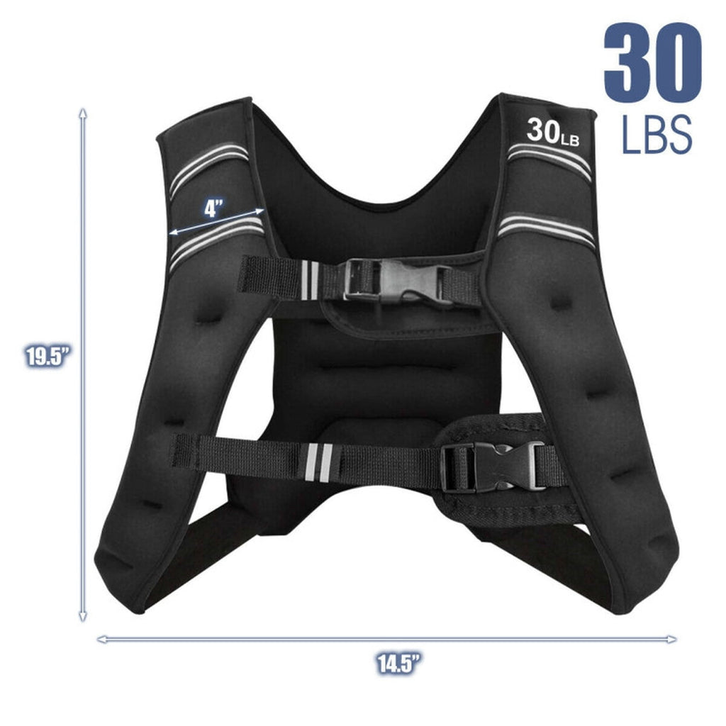 Airfind Weighted Training Vest with Adjustable Pockets for Strength Workouts, Black