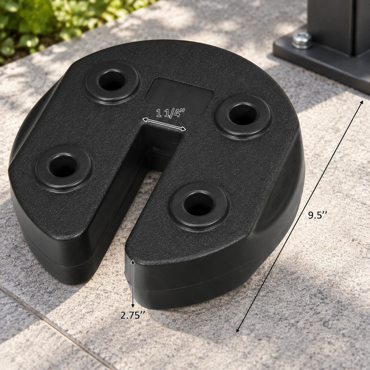 Airfind Set of 6 Canopy Weights 30lbs Weight Plate Kit with No, PE Frame, 9.5x 9.5x 2.75 Footprint, Black