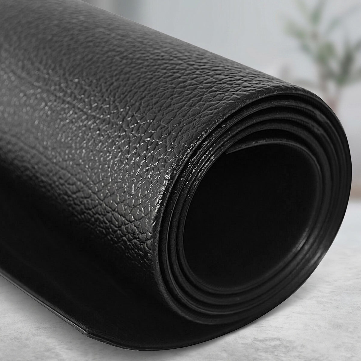 Airfind 78 Inch Long Thicken PVC Equipment Mat for Treadmill and Exercise Bike to Protect Home and Gym Wood Floors, Black