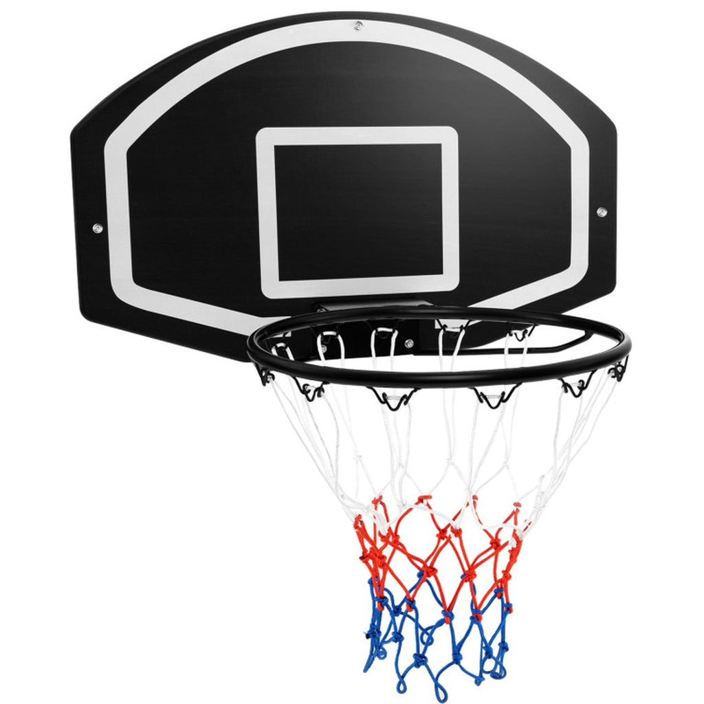 Airfind Wall Mounted Basketball Hoop for Kids and Family Backyard Play with Weatherproof Metal Frame and Transport Wheels for Garage Driveway Pickup Games, Black