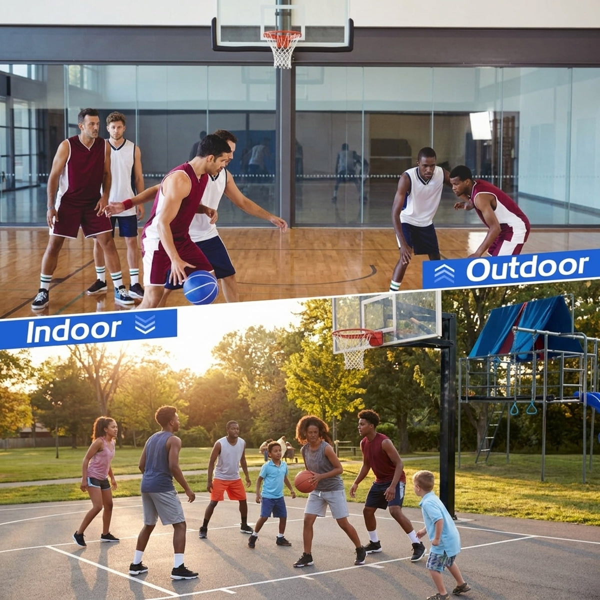 Airfind 18 Inch Steel Replacement Basketball Rim with All-Weather Polyethylene Net and Wall Mount Hardware for Indoor Outdoor Backboard Hoop Repair and Basketball Goal Restoration, Multicolor Net