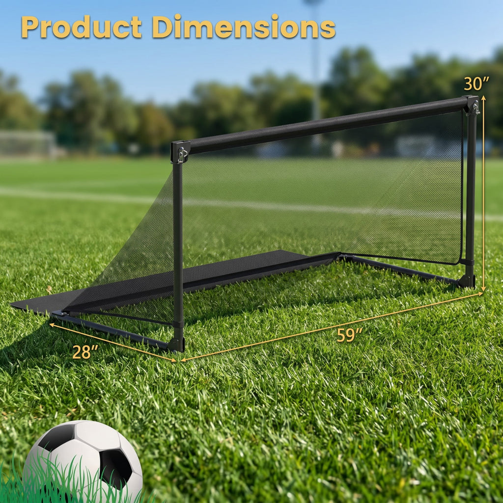 Airfind Portable Pop Up Soccer Goal for Kids with Heavy Duty Metal Frame and Ground Stakes for Backyard Training and Outdoor Practice, Black