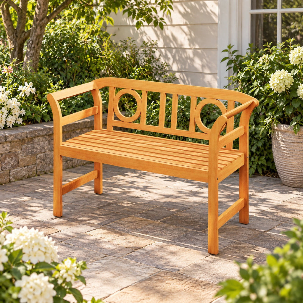 Airfind Acacia Wood 2, 800 lbs Capacity, Acacia Wood Frame, 47 × 20 × 31 Footprint, Wood, Reinforced crossbar for additional stability