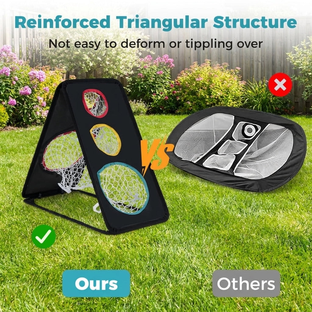 Airfind Golf Hitting Net for Backyard Driving with Pop-Up Frame and Target Zone plus Ground Stakes and Carry Bag for Indoor Outdoor Practice, Black