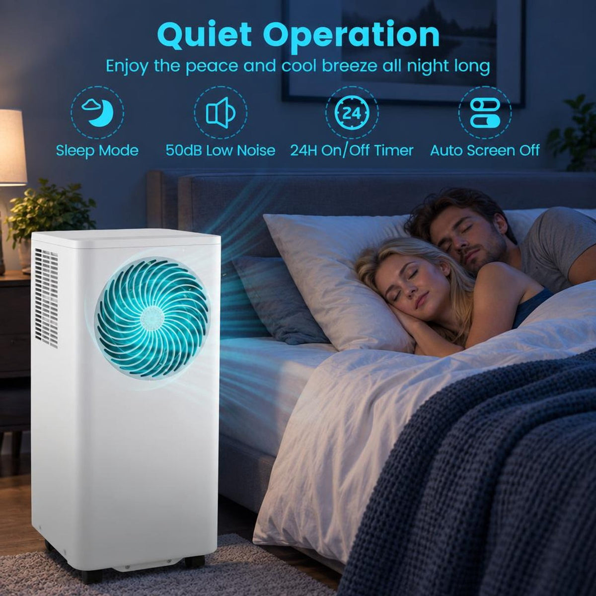 Airfind 8200/10000 BTU Portable Air Conditioner 3-in-1 Stand up AC Unit with Dehumidifier-10000 BTU, HIPS ABS Frame, White