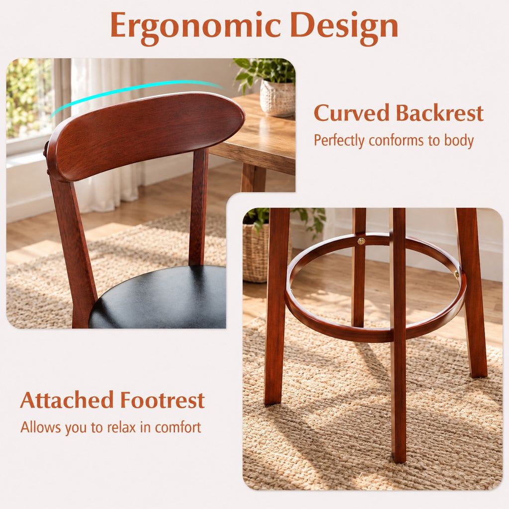 Airfind Set of 2 29 Inch Modern Armless Upholstered Cushioned Seat Island Dining Chairs for Kitchen, 275 lbs Capacity, 16.5 x 19 x 40 Footprint