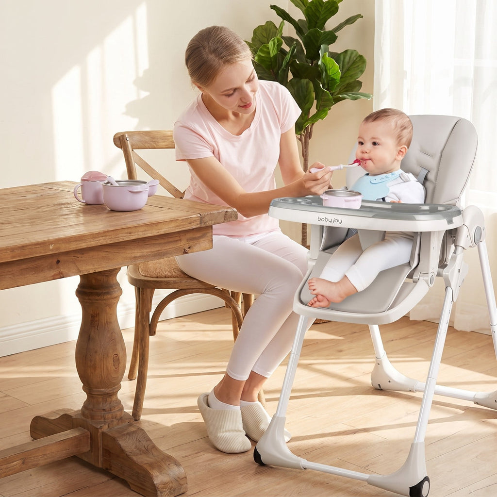 Airfind 3-in-1 Convertible Baby High Chair for Toddlers, 33 lbs Capacity, Metal PP PU, for 6-36