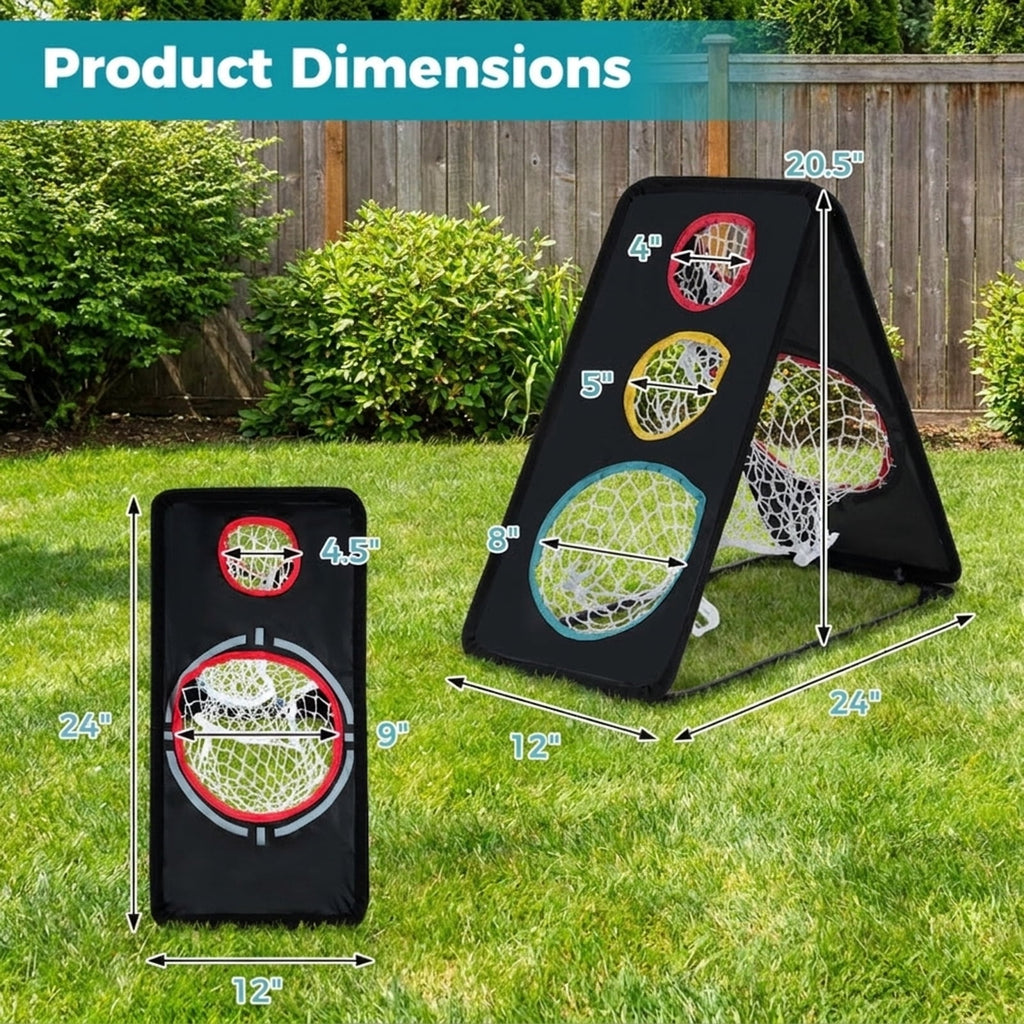Airfind Golf Hitting Net for Backyard Driving with Pop-Up Frame and Target Zone plus Ground Stakes and Carry Bag for Indoor Outdoor Practice, Black