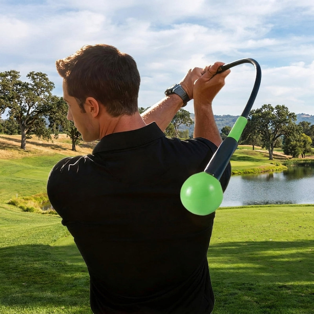 Airfind Golf Practice Net with Target Cloth, Reinforced Frame, Ground Stakes, Carry Bag for Backyard Driving Range, Green