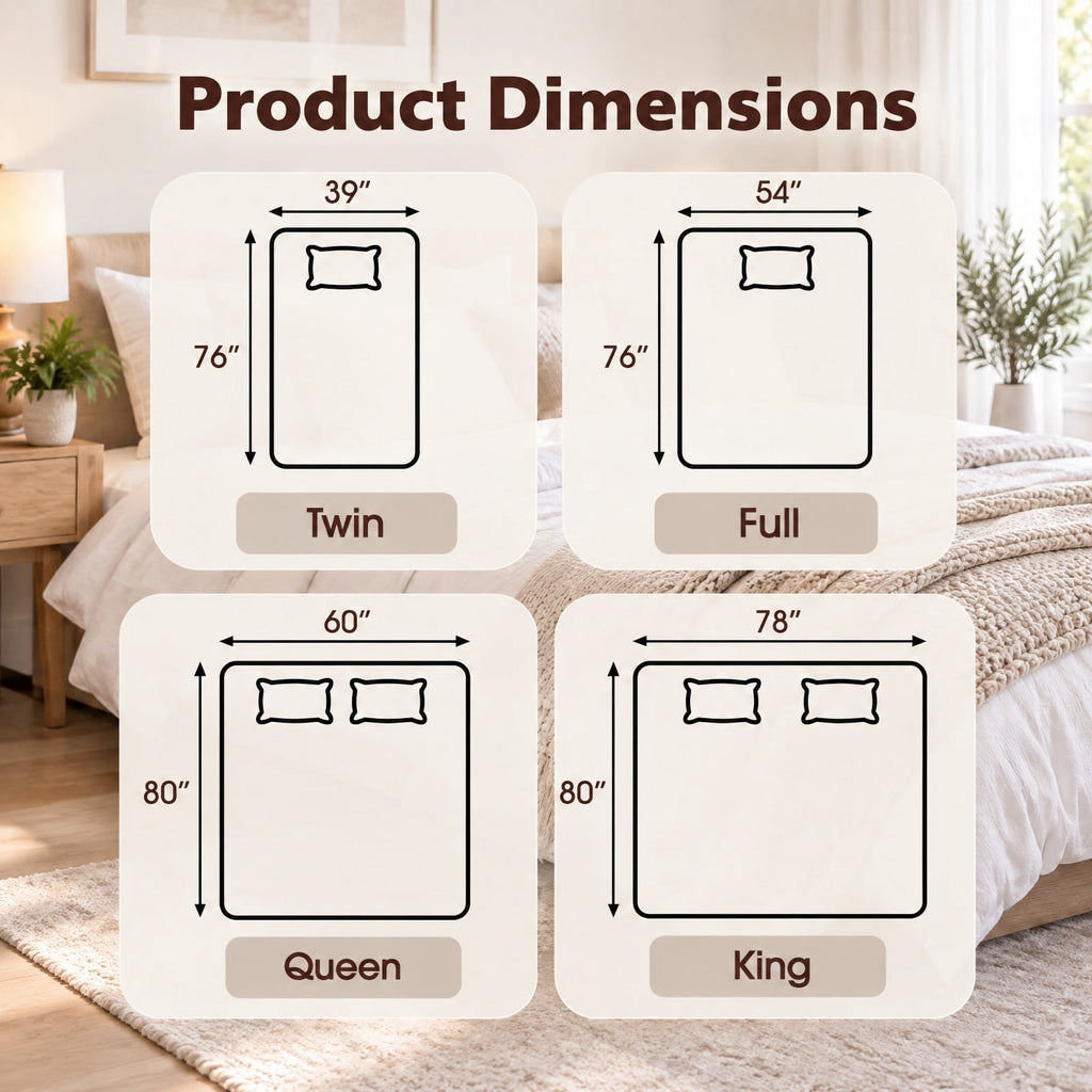 Airfind Machine Washable Electric Bed Warmer with Dual Controller 9 Heat Setting and 9-Hour Auto Off and Overheat Protection, Non-woven Fabric Frame