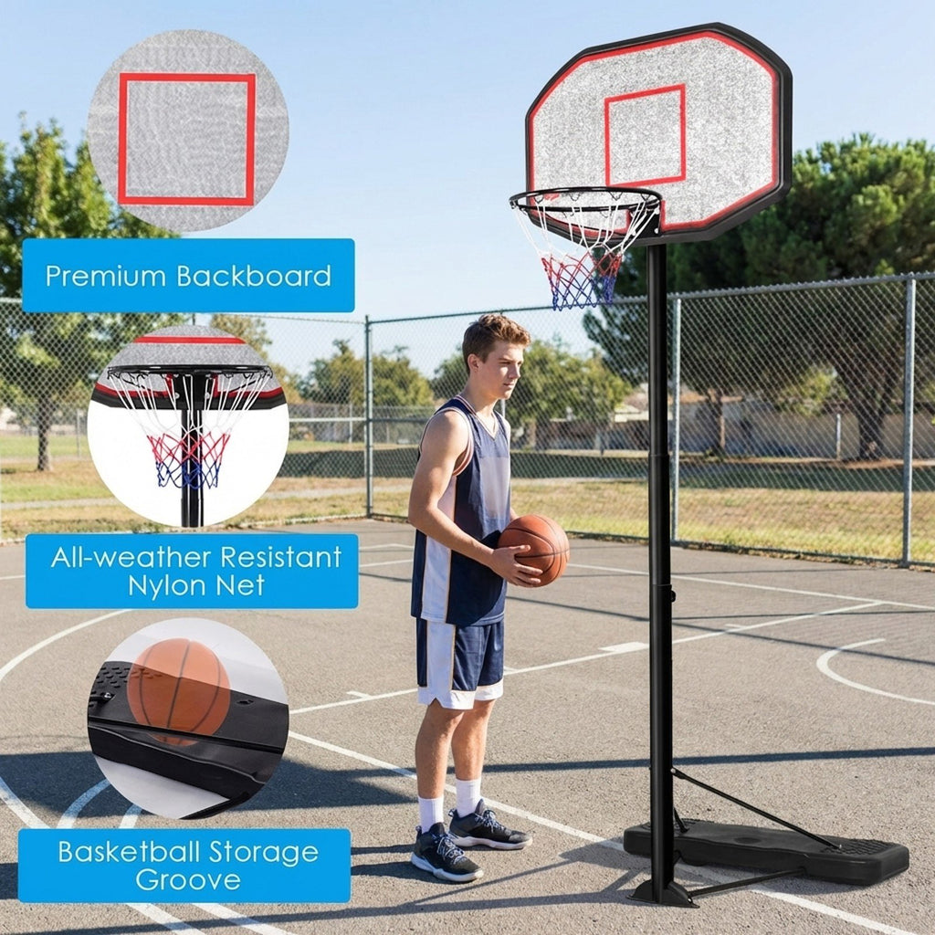 Airfind 43 In Height Adjustable Basketball Hoop Indoor Outdoor