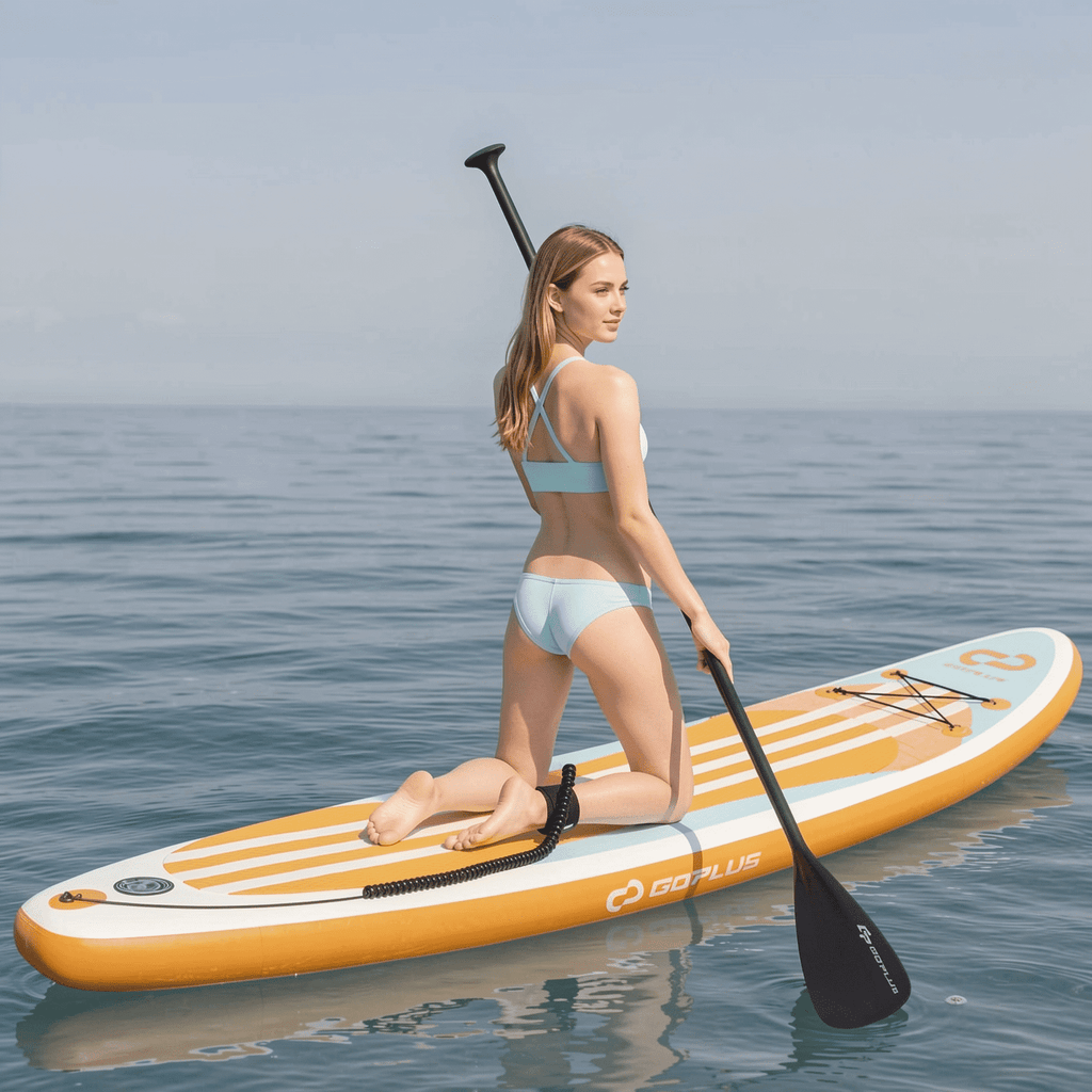 Airfind All-Around Inflatable Stand Up Paddle Board with Anti-Slip EVA Deck and 3 Removable Fins plus Accessory Kit and Travel Bag, Blue